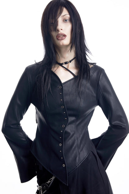 Urban Leather Flared Shirt