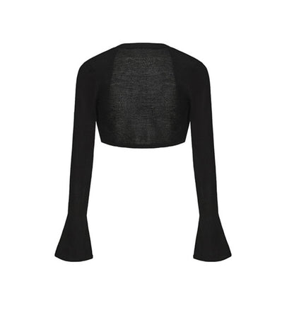 Cozy Merino Wool Flare Sleeve Cardigan