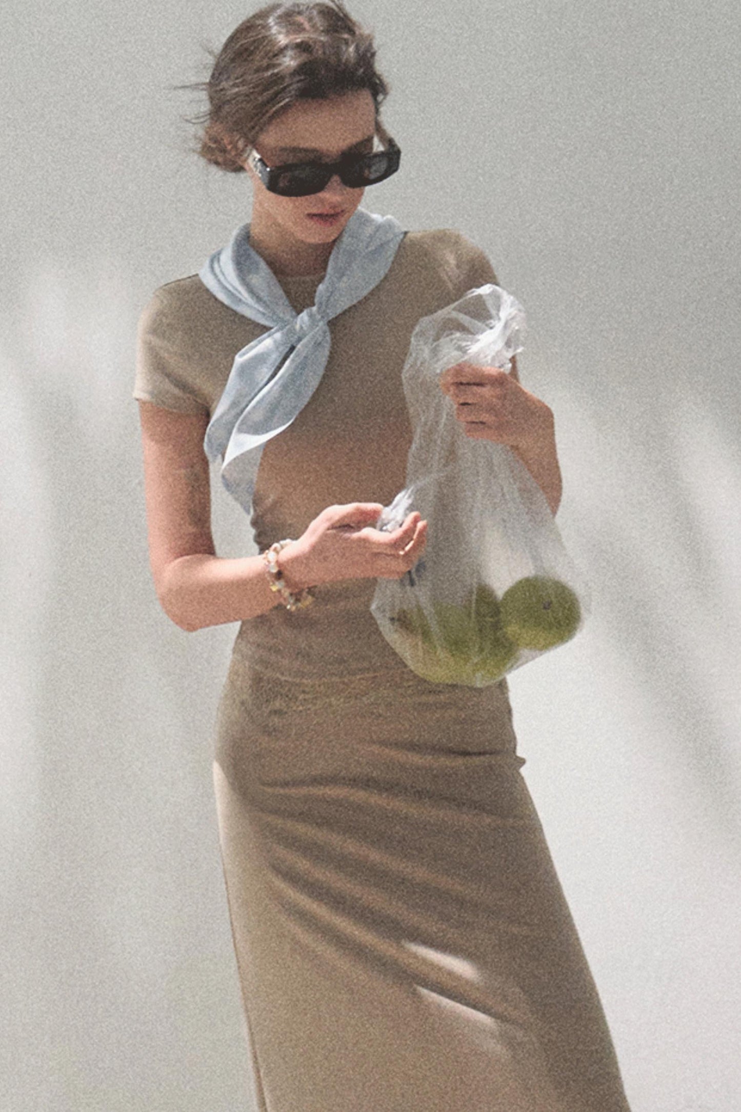 Lace-Trimmed High Waist Skirt