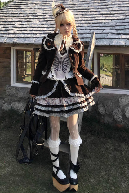 Retro Velvet Lace Blazer