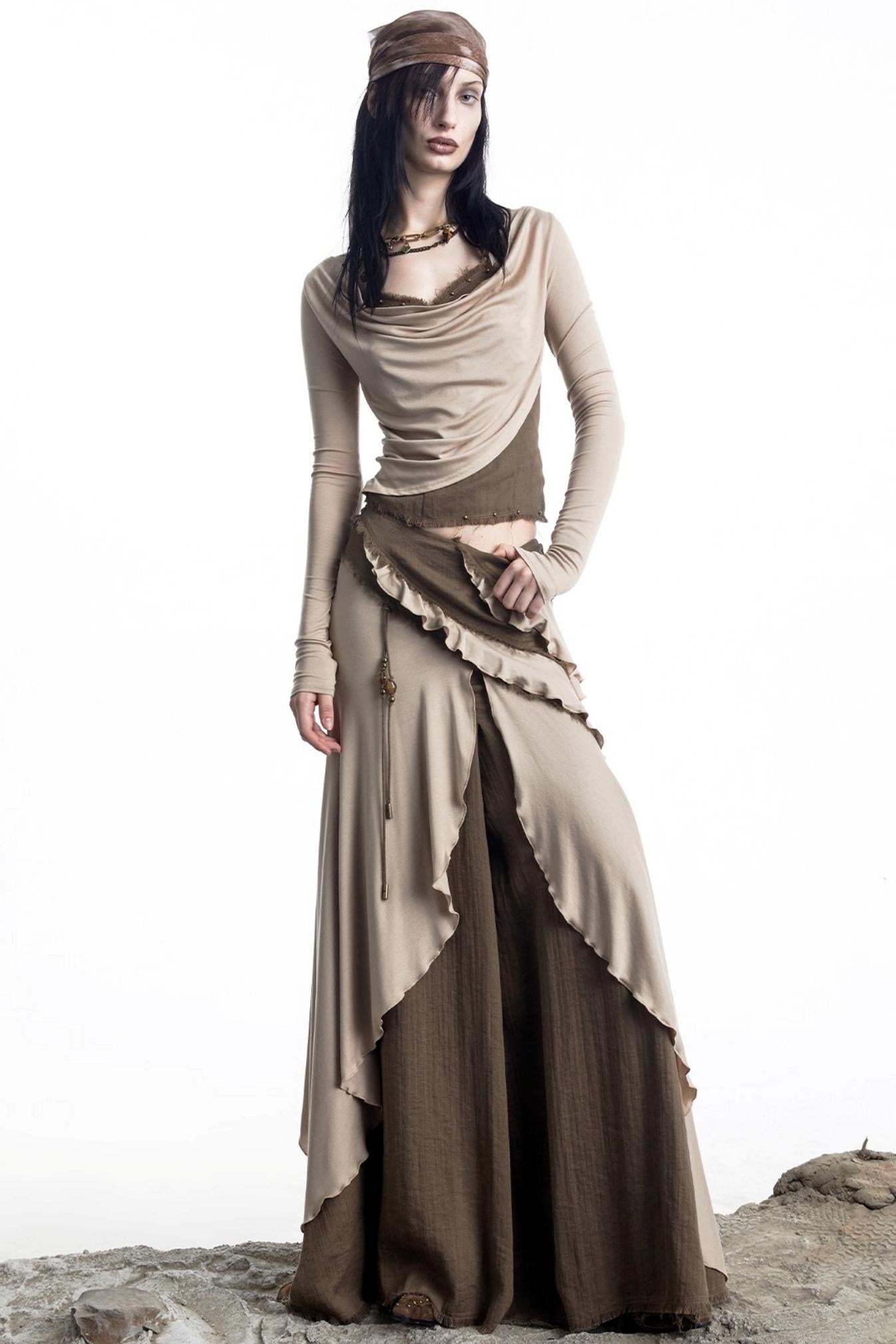 Fake Two Halterneck Swing Top