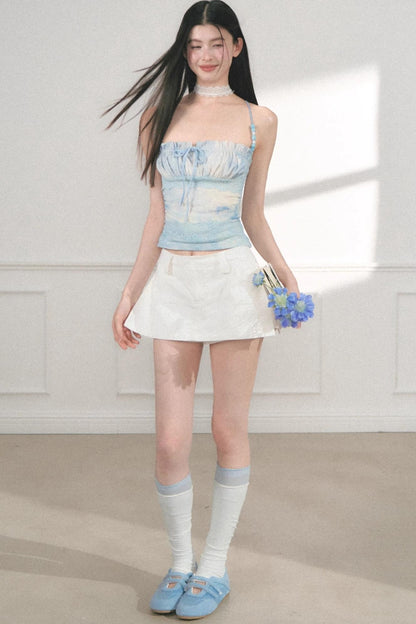 Summer Beaded Lace Waist Top