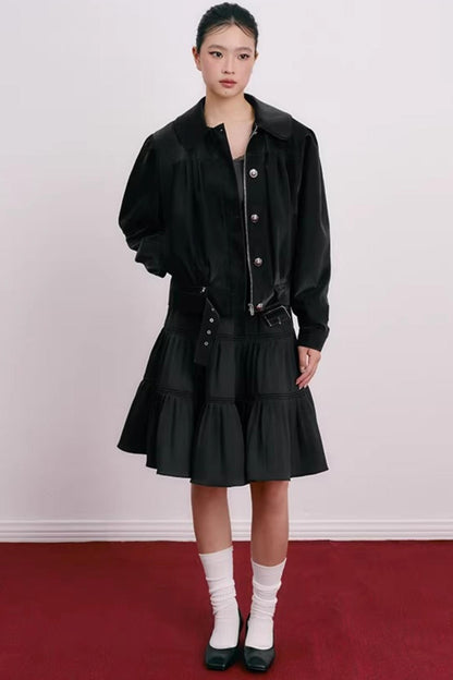 Romantic Pleated Flower Skirt