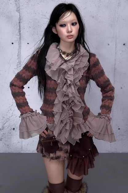 Retro Noble Chiffon Cardigan