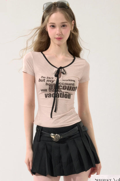 Spicy Print Cutout T-Shirt