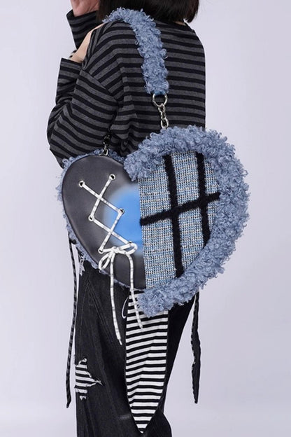 Graffiti Patchwork Heart Bag