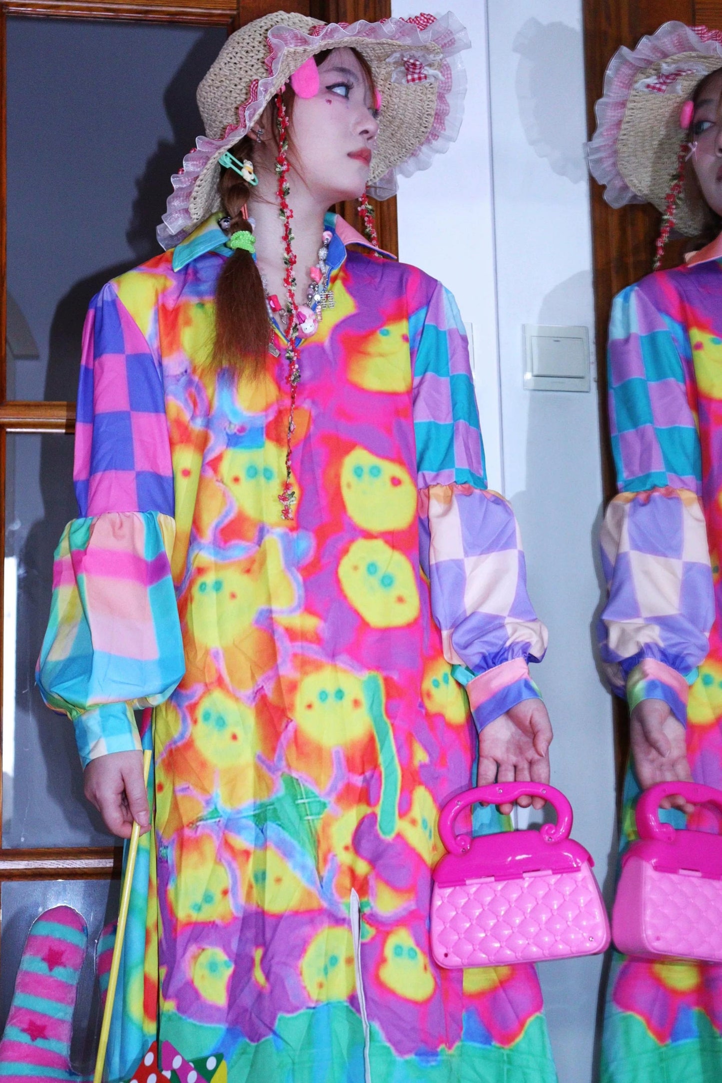 Colorful Playful Print Dress
