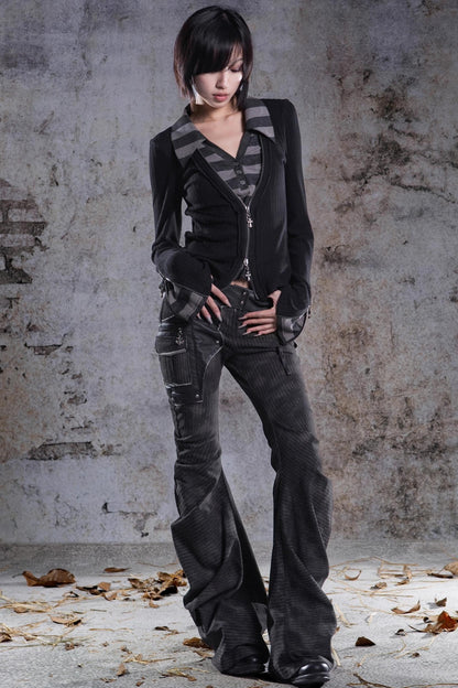 Slim Fit V-Neck Pullover Knit Top