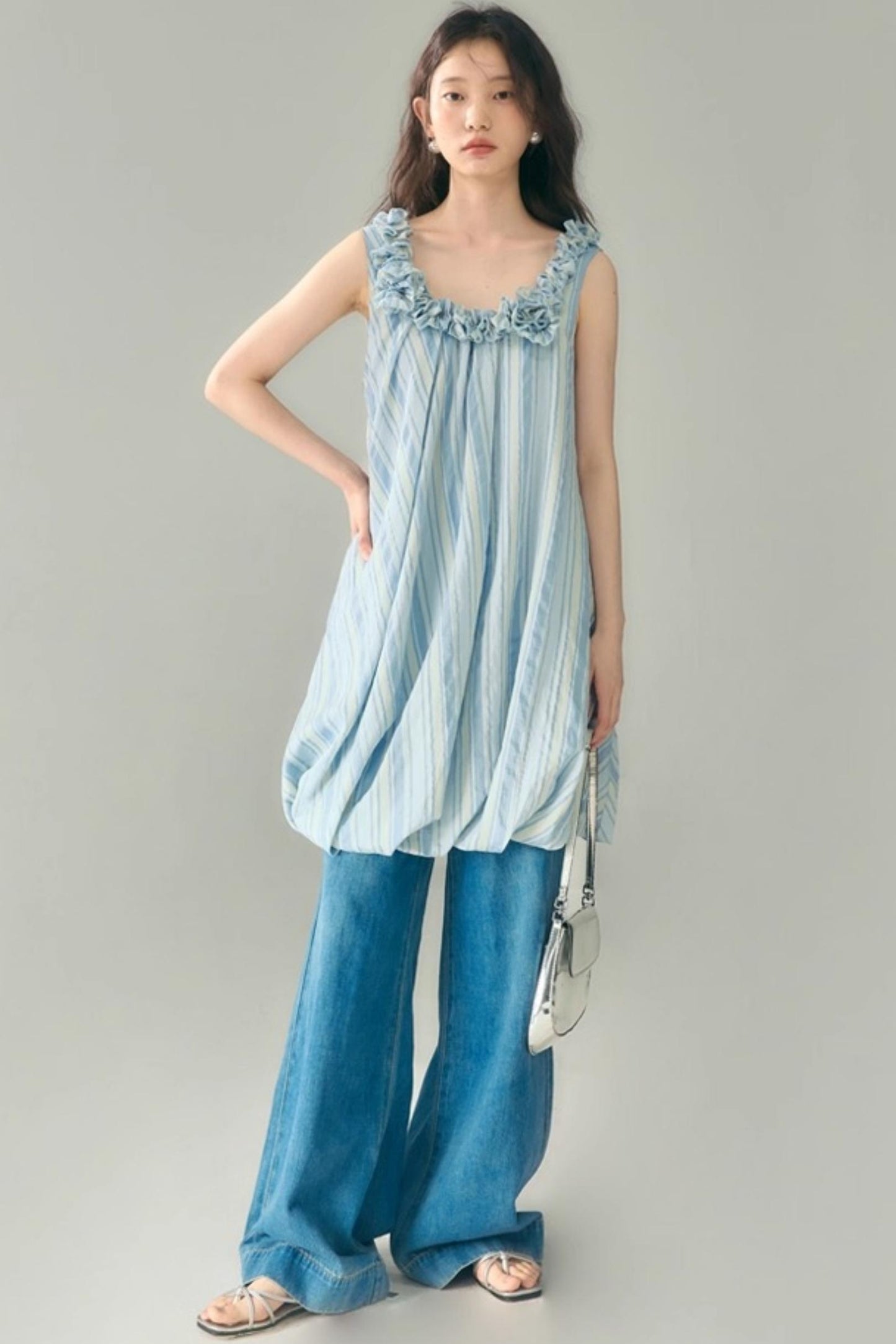 U-Neck Embroidered Dress