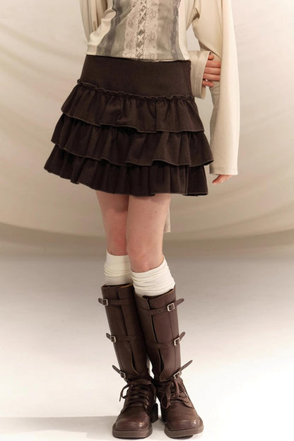 Winter Wool High-Waisted Skirt