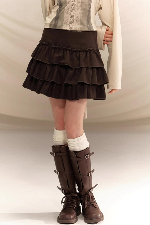 Winter Wool High-Waisted Skirt