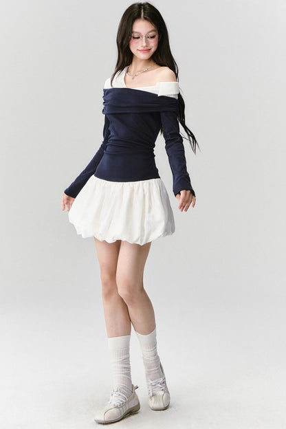 Fragile Flower Bud Puffy Dress