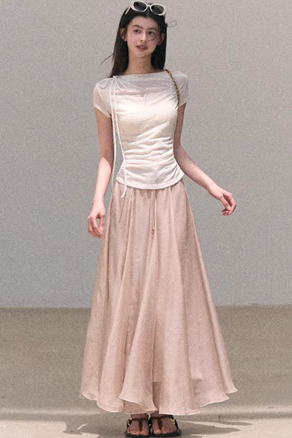 Schräges Woll-Oberteil mit Schulter