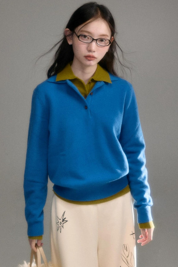Niche Wool Polo Sweater