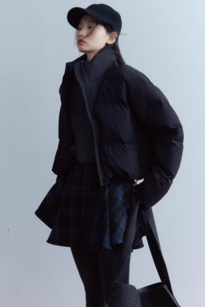 Scottish Plaid A-Hem Woolen Skirt