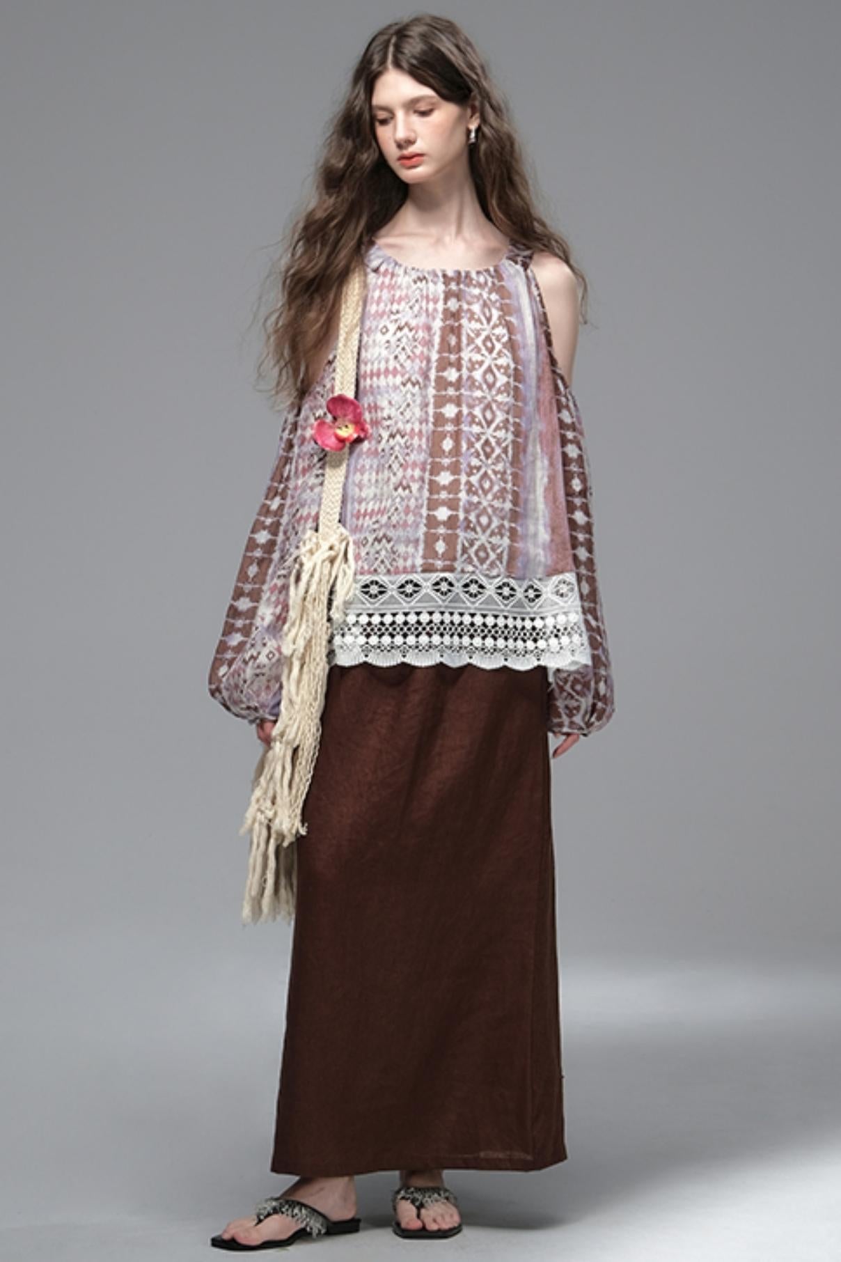 High Saturation Linen Skirt