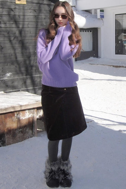 Mint Violet Wool Sweater