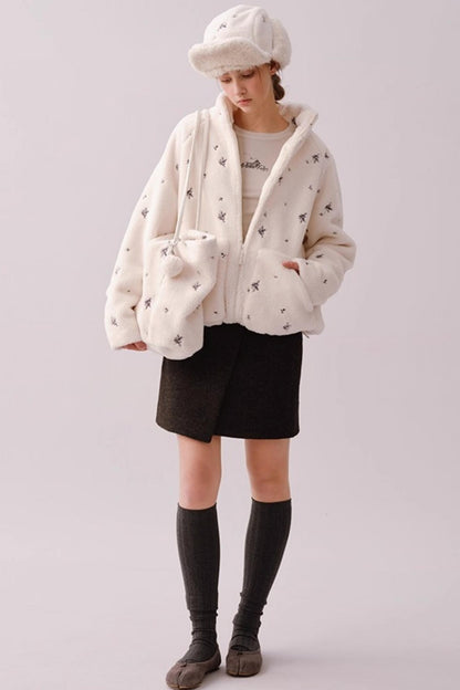 Heavy Wool Diagonal Skirt