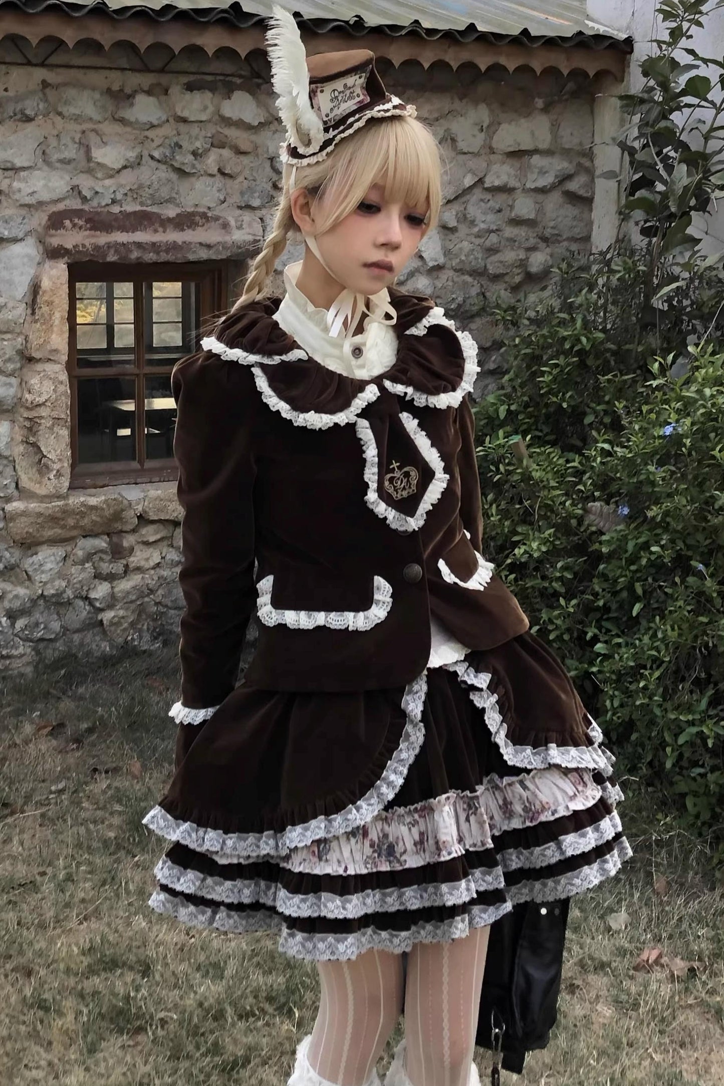 Retro Velvet Lace Blazer