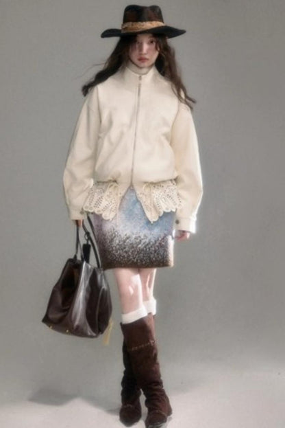 Gradient Wool Blend Winter Set-Up