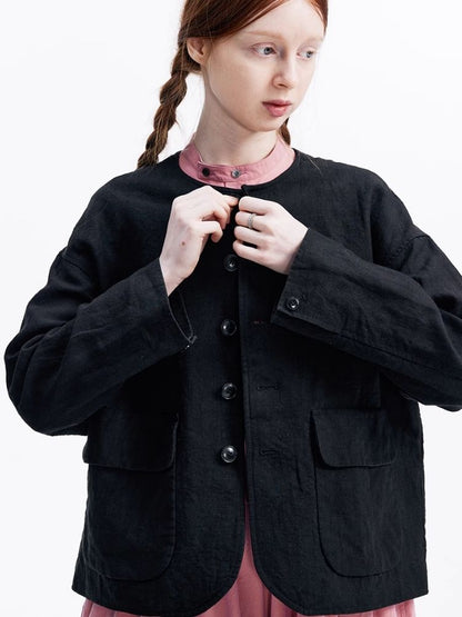 Simple Pocket Vintage Versatile Short Jacket