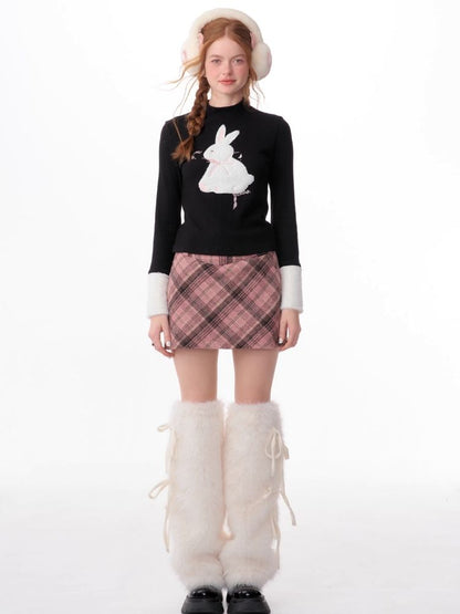 Plush Rabbit Red Bottom Knit Sweater