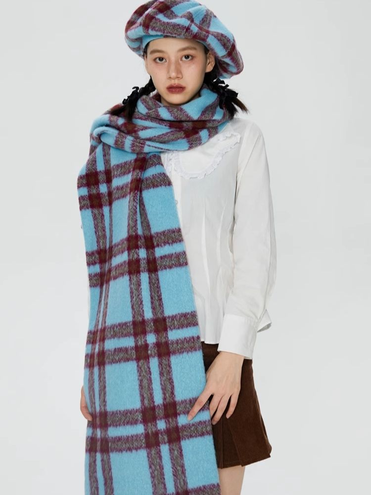 Oversized Tweed Styling Thick Scarf