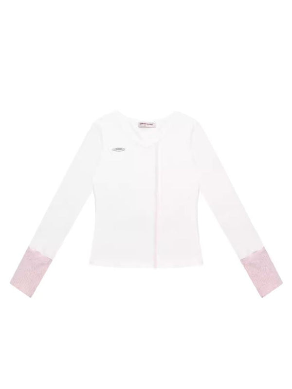 V-neck Long-sleeved blouse