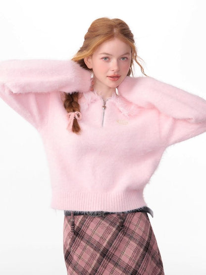 Thick wool polo neck sweater