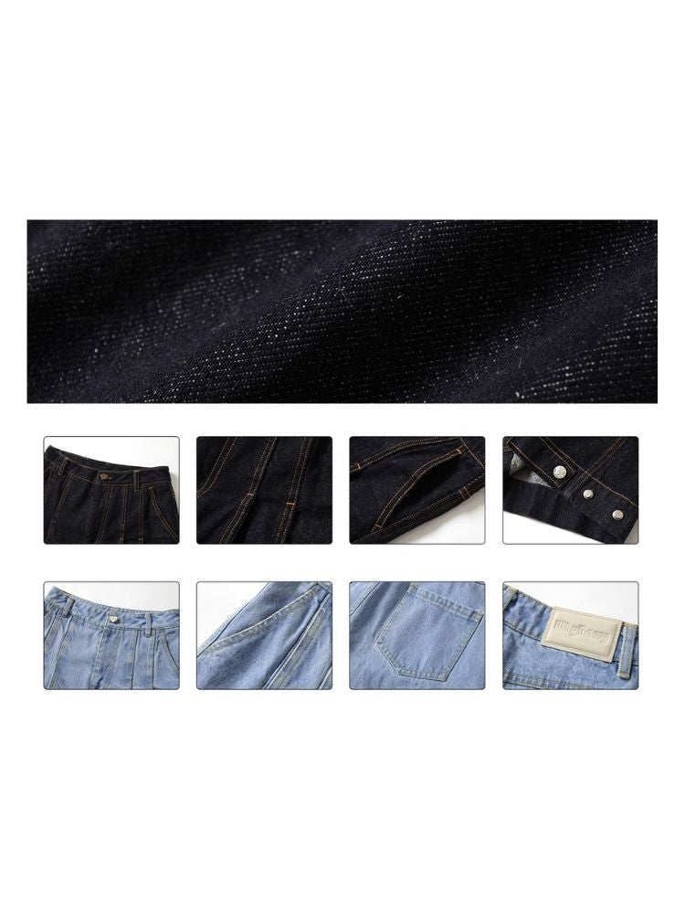 Versatile casual loose-fitting denim pants