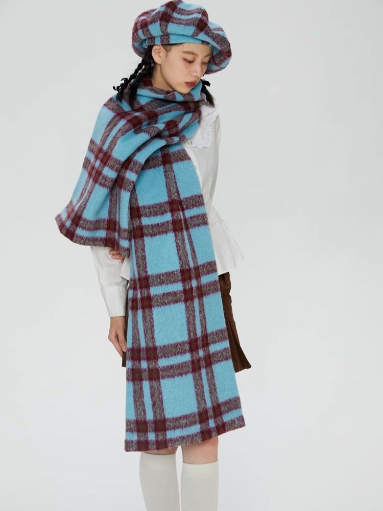 Oversized Tweed Styling Thick Scarf