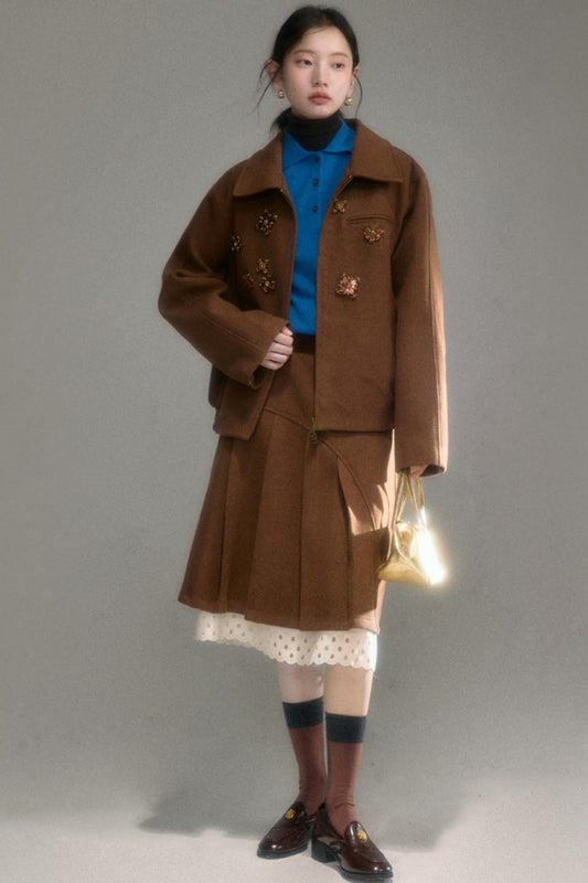 Oak Hazelnut Wool Jacket Set-Up