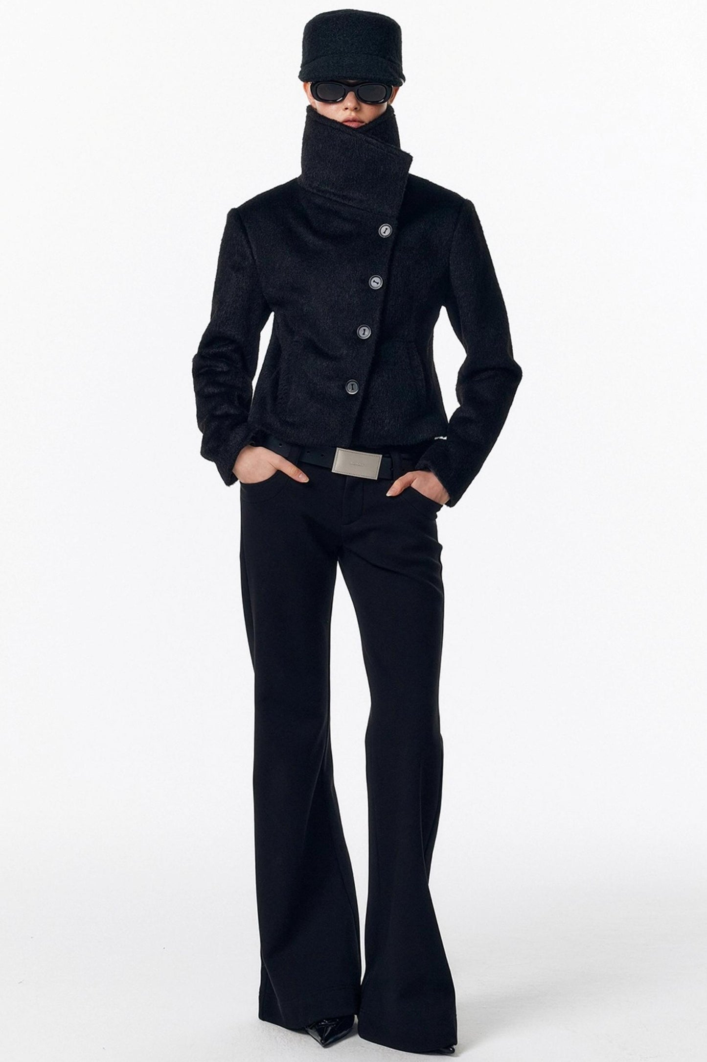 Detachable Fur Wool Coat