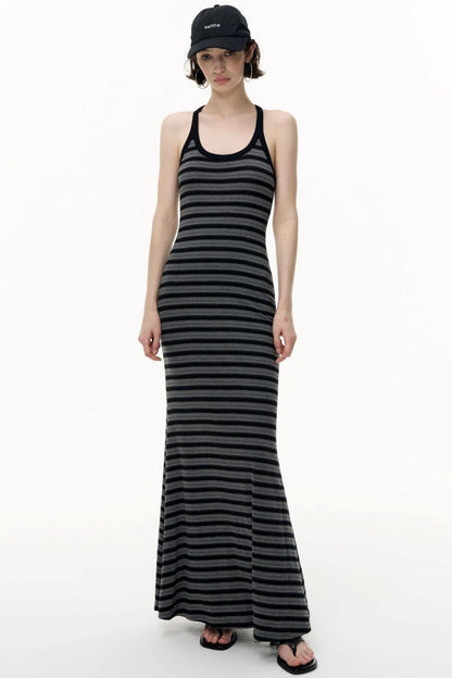 Tencel Striped Camisole Slim Dress