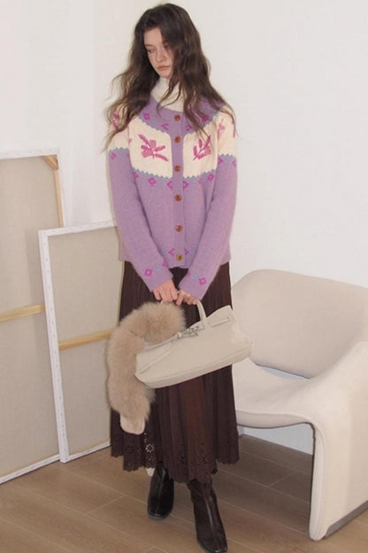 Cream Snow Vintage Cardigan
