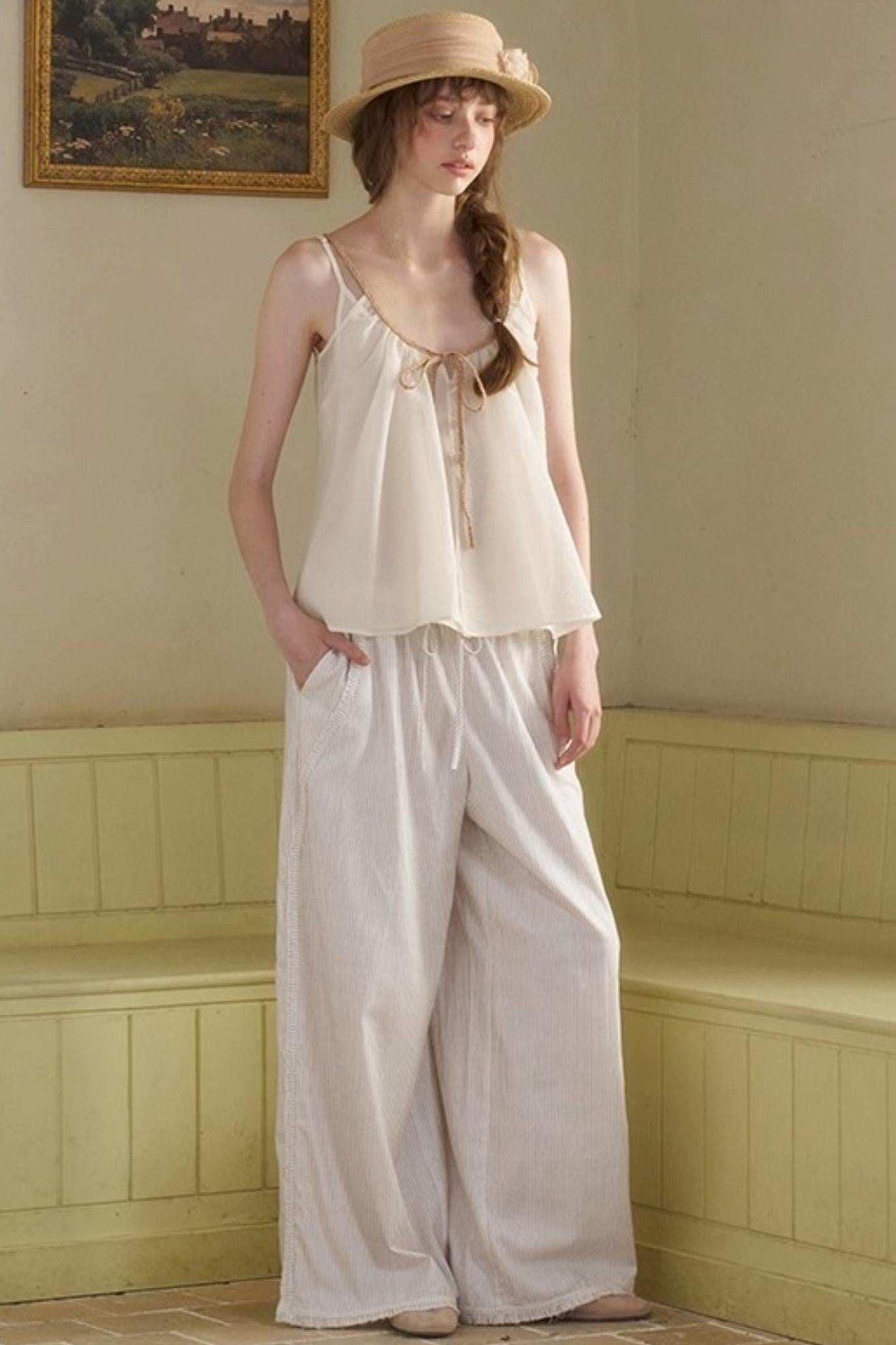 Holiday Striped Slacks Set-Up