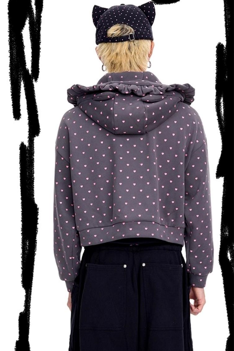 Love Polka Dot Cat Ear Jacket