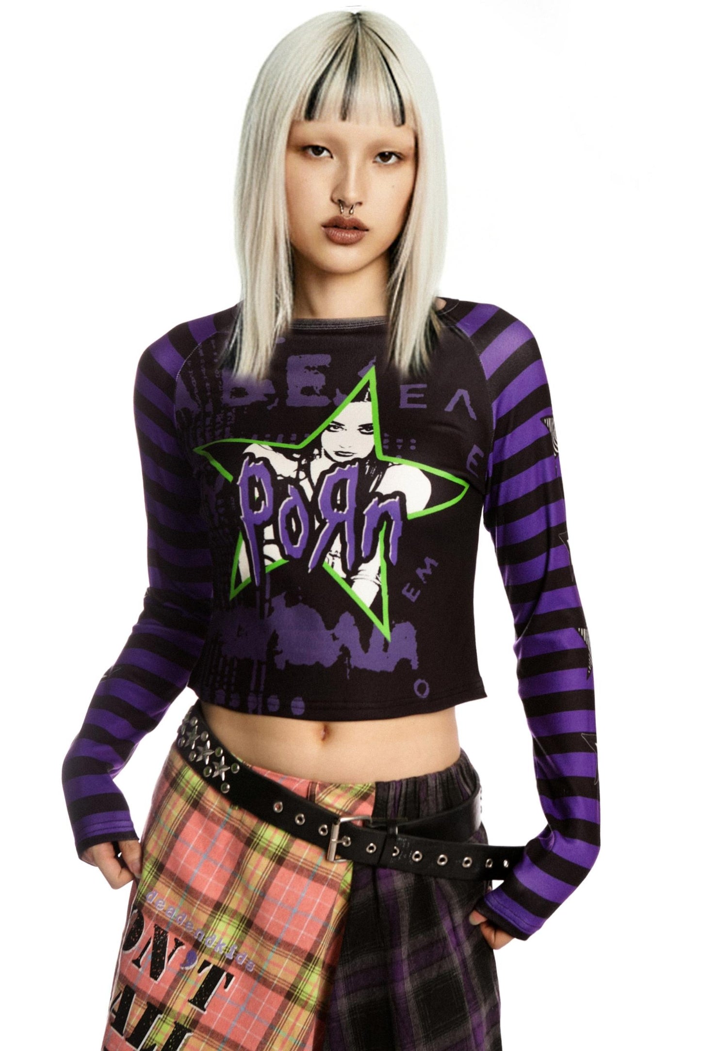 Sweet Printed Raglan Top