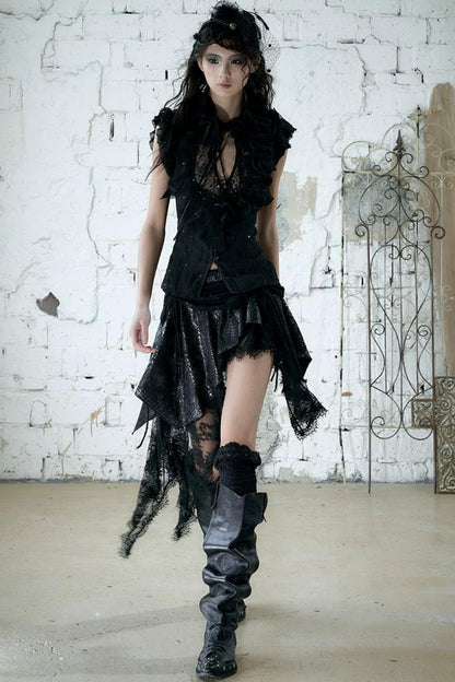 Baroque Velvet Lace Skirt