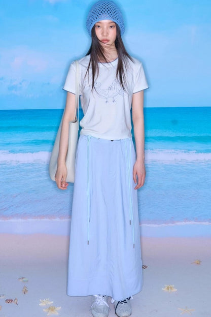 Tencel Parent-Child Short-Sleeved T-Shirt