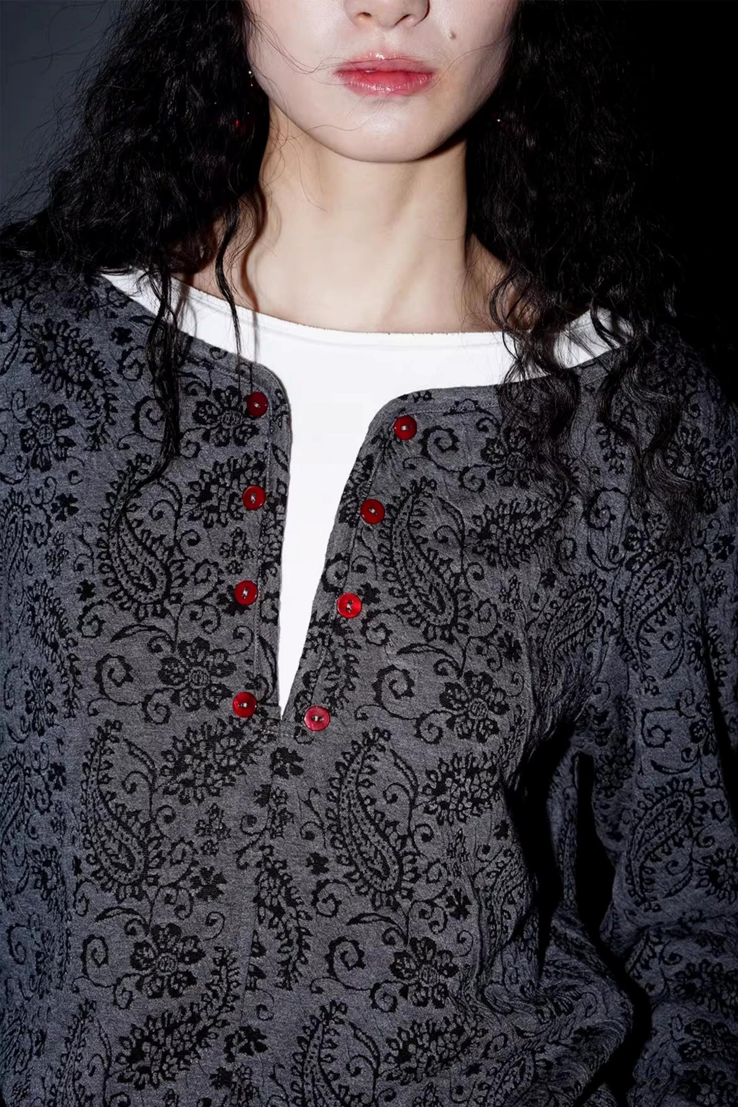 Retro Paisley Sweater Skirt Set-Up