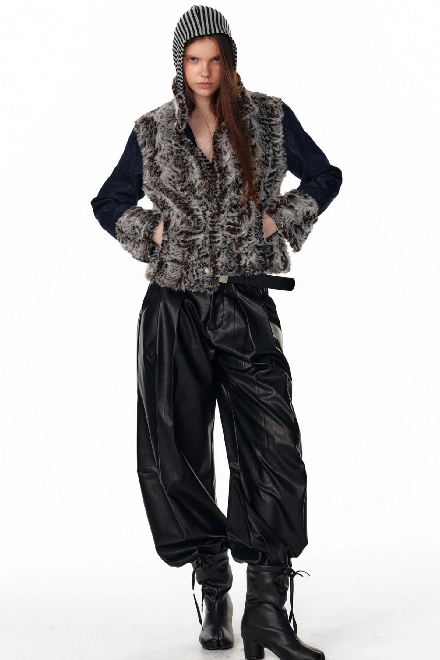 Slim Wool Striped Long Sleeve T-Shirt