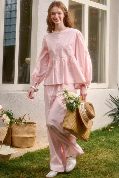 Baby Pink Cotton Comfort Set-Up