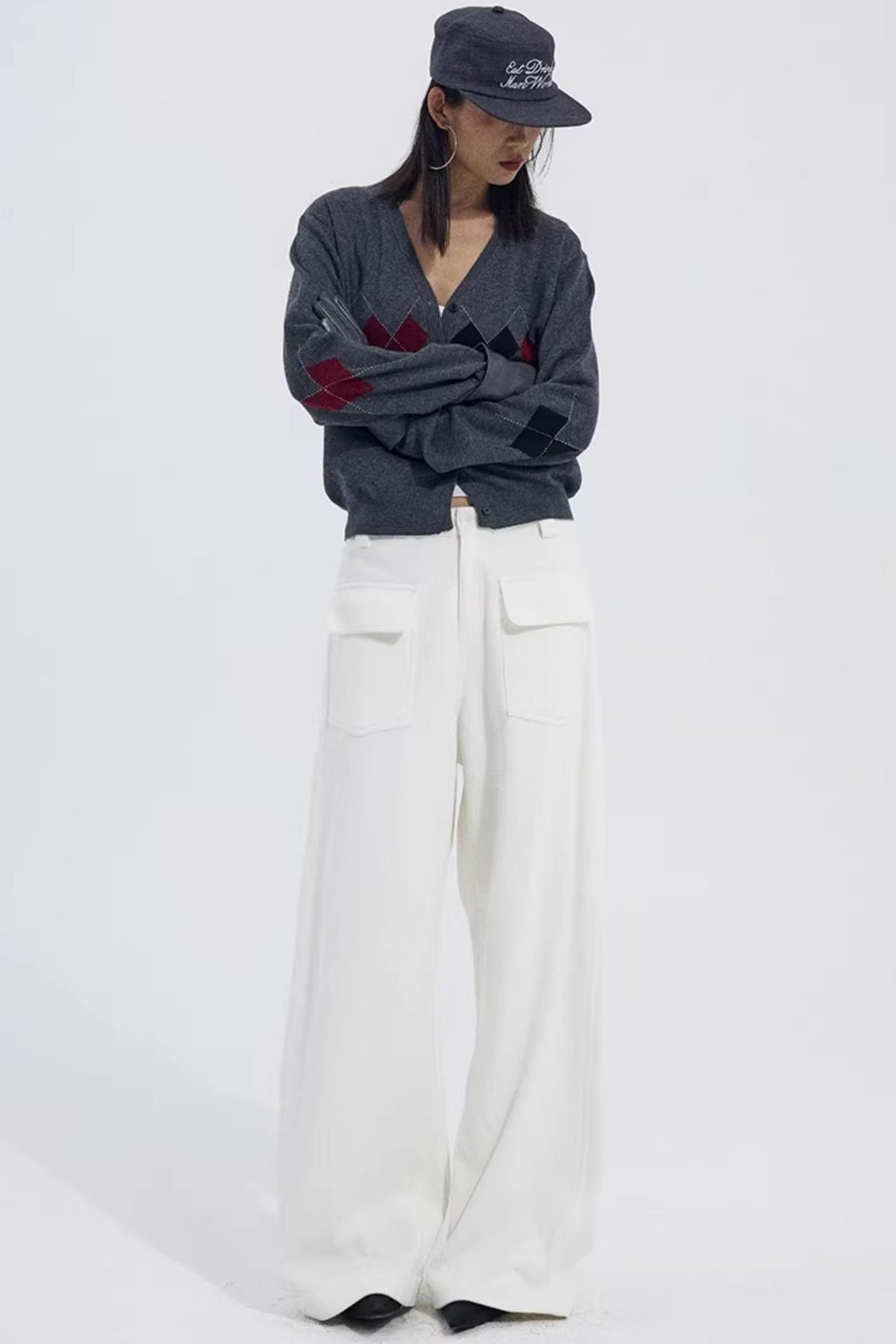 Warm Fleece Wide-Leg Pants