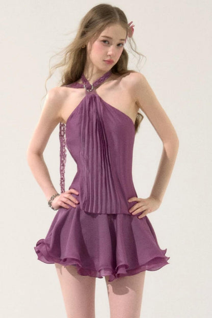 Chiffon Ruffle Skirt Set