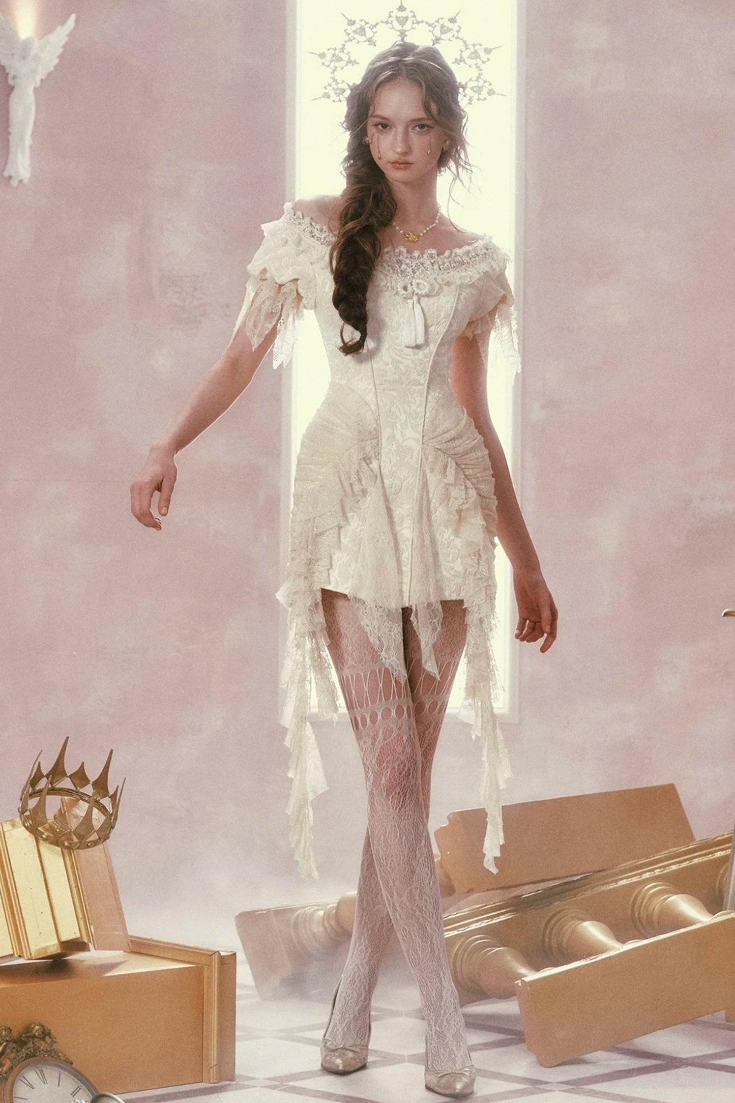 French Boned Lace Dress