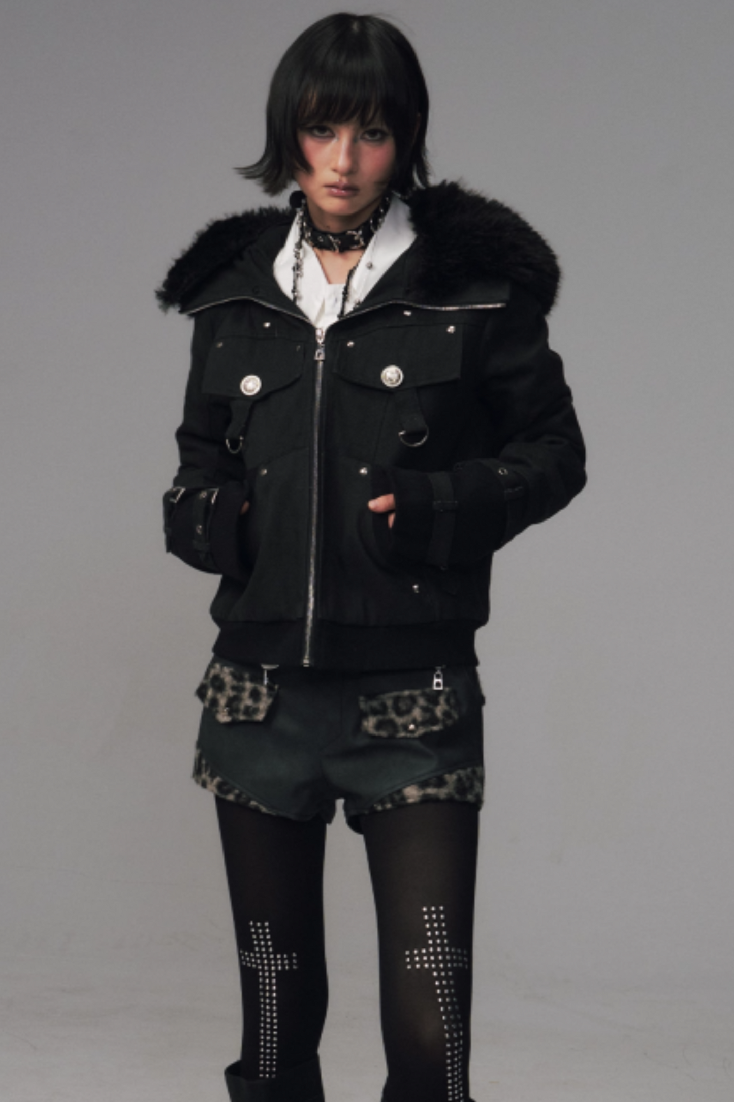 Retro Fur Hood Winter Jacket