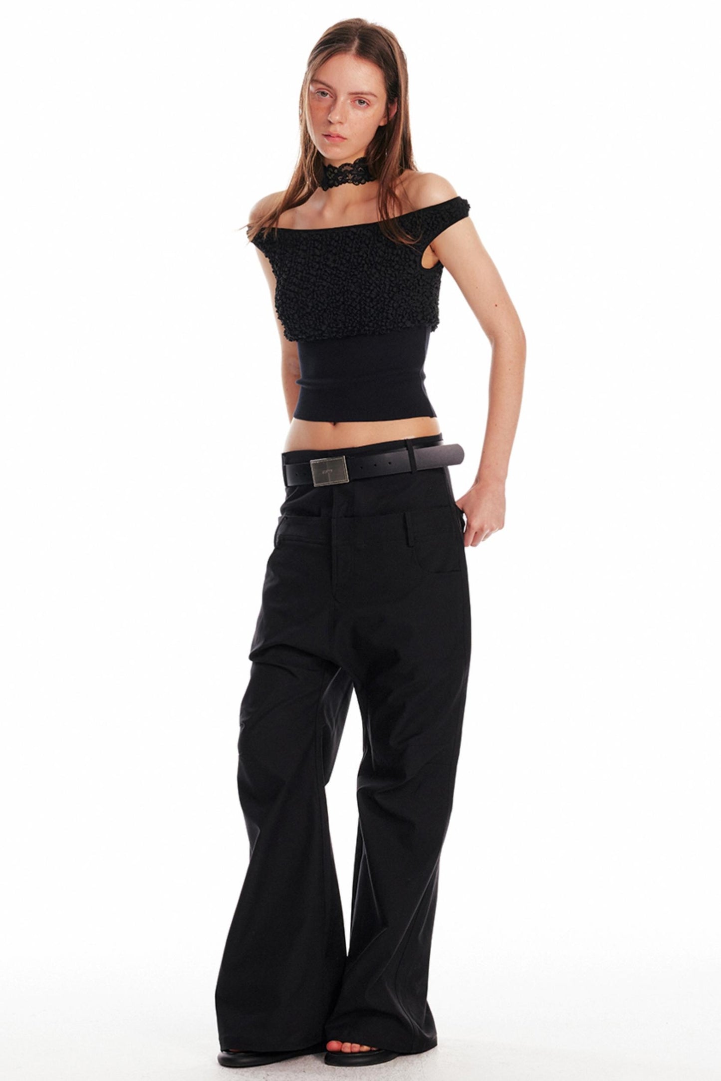 Chic One-Shoulder Silk Blouse