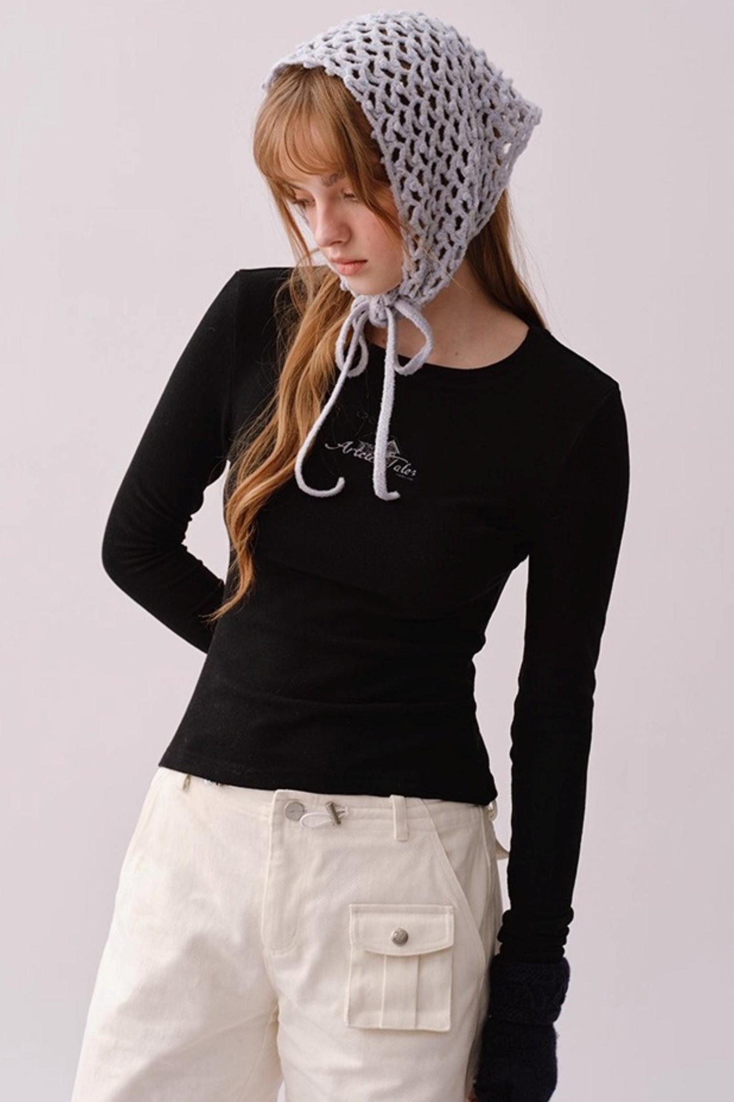 Hand-Crocheted Wool Blend Scarf