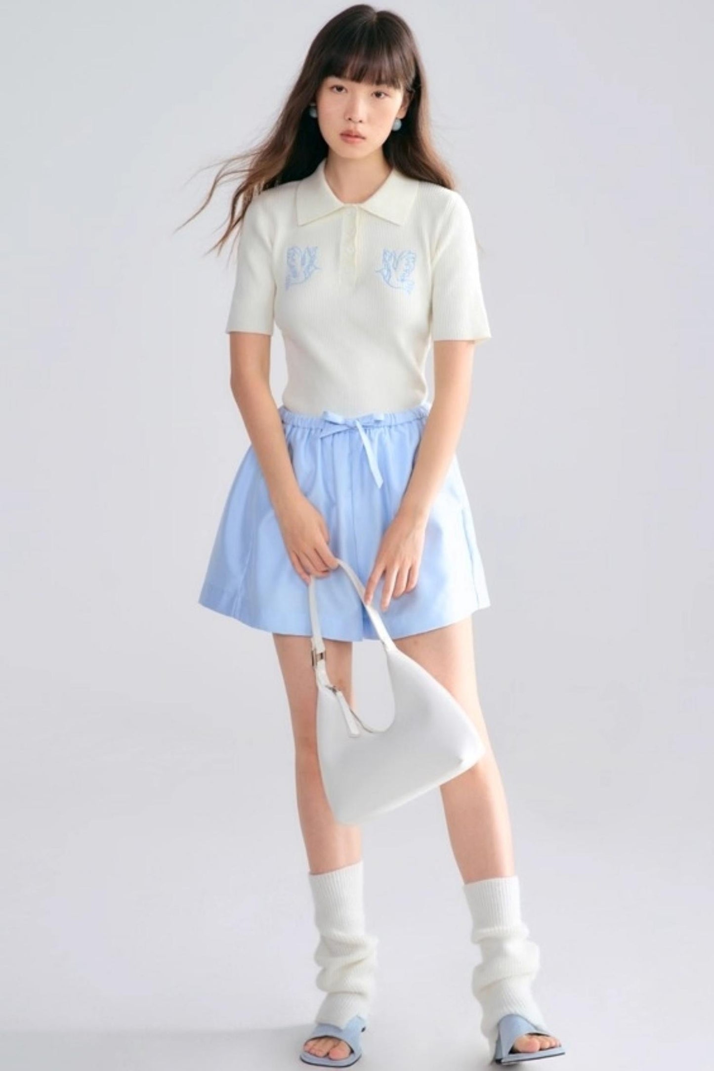 Asuka Love Poems Embroidery Polo Shirt